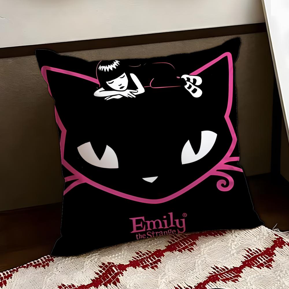 Anime EEmily the Cool Strang Cushion Cover Reversible Soft Durable Pillow Cover Home  Car MultiScene Use for Daily Comfort