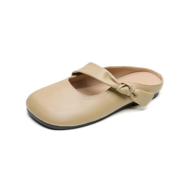 Retro Flat, One-legged, Lazy, Half-slipper Women's Outerwear Shoes