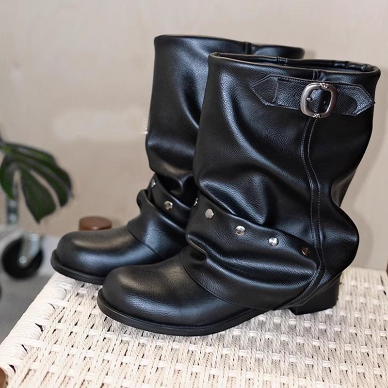 Women Ankle Boots Designer Heeled Shoes Winter Chelsea Boots Woman 2025 New Dress Goth Motorcycle Boots Mujer Zapatos