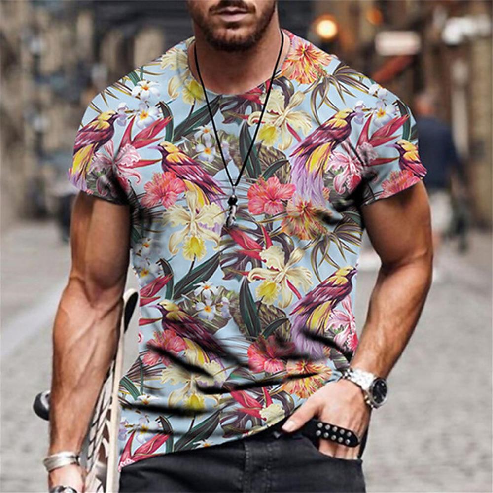 2024 Men's Vintage Clock Print T-Shirt Men's Street Casual Wear Men's Summer Fashion Top Men's Sports Sweat Wicks Short Sleeve