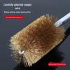 Industrial Rust Removal and Polishing Brush with Handle - Stainless Steel and Copper Wire for Inner Hole Sanding