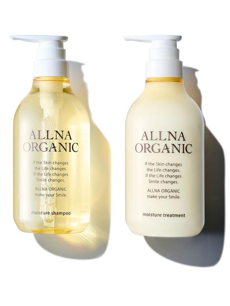 Orna Organic Shampoo and Treatment Made in Japan 500ml Set, Additive-Free, (Moisture, Bottles)