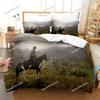 Exquisite 3D Red Dead Redemption Wallpaper Print Bedding Set Duvet Cover Comforter Bed Youth Kids Girls Boys Luxury Gift