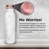 Copper Water Bottle 1 Litre Alkaline and Anti Oxidant 100% Leak Proof, Office,Modern Tamba Bottle   (White Natural Marble)