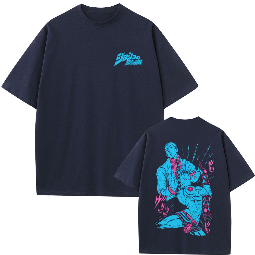Anime Jojos Bizarre Adventure Kira Yoshikage Killer Queen Graphic Tshirt Unisex Women Unisexga Fashion Retro Short Sleeve T Shirts