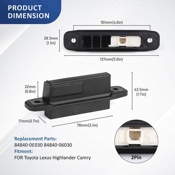 Replacement Tailgate Switch for Toyota Camry/Highlander (84840-0E030, 84840-06030)