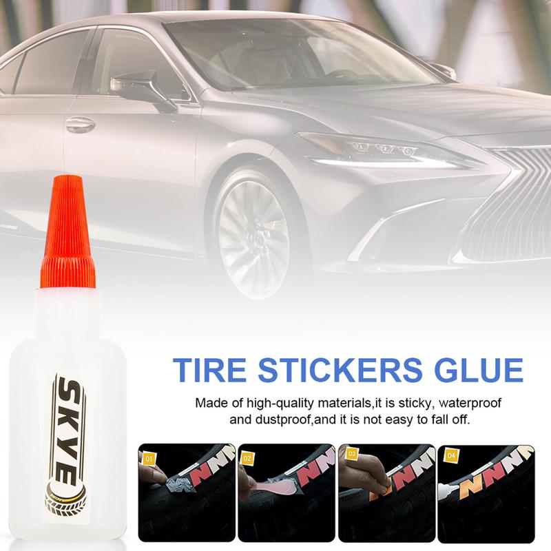 40ML Car Tire Letter Sticker Special Glue Motorcycle Auto Wheel Lettering Decoration Decal Glue Adhesive Auto Tool Accessories