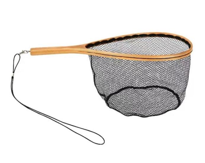 NISSIN Landing Net (4595056891598) Straight Pattern M Size Landing Net Rubber Mountain Stream Ash Net Wooden Frame Lightweight Fishing Gear Net…