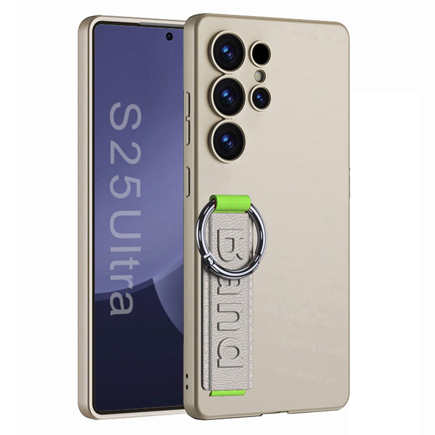 

GKK For Samsung Galaxy S25 Ultra Case with Silicone Hand Band Hard PC Phone Back Cover Titanium Grey