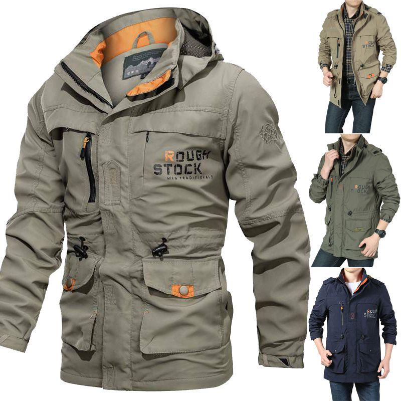 Men's Waterproof Jacket Hooded Soft Shell For Outdoor Hiking And Tactical Adventures