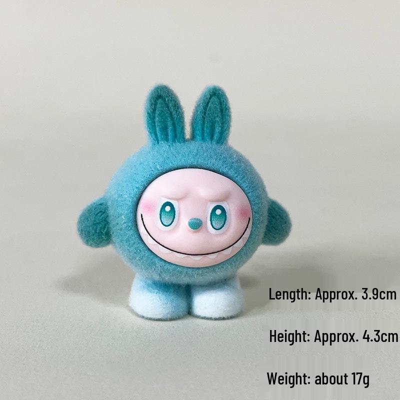 Cute Egg-shaped Flocked Rabbit Doll - Eye-catching DIY Resin Ornament for Live Stream Sales