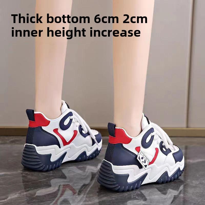 2025New Women Platform Shoes Spring Breathable Color Block Tourism Casual Sneakers Woman Designer Shoes Zapatos De Mujer