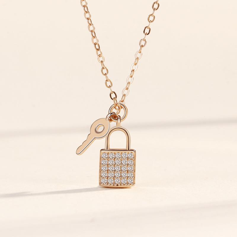 Diamond Inlaid Korean Style 925 Sterling Silver Necklace - Trendy Creative Women s Accessory 925 Sterling Silver