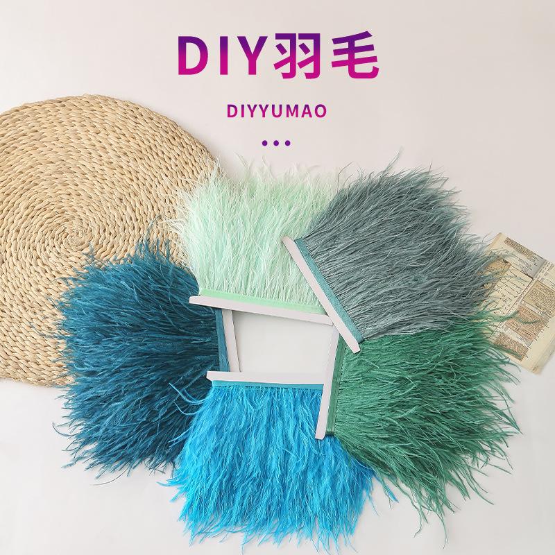 67 Color Clothing Accessories, 1 Meter Minimum Order On Ostrich Hair Cloth Edge, Decorative Feather Cloth Edge