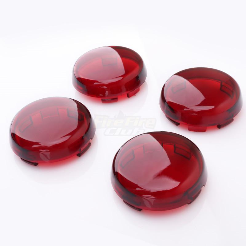 Black Red Yellow Motorcycle Indicator Lens Light Caps Cover For Harley Dyna Softail Electra Glide Road King Sportster 883 1200