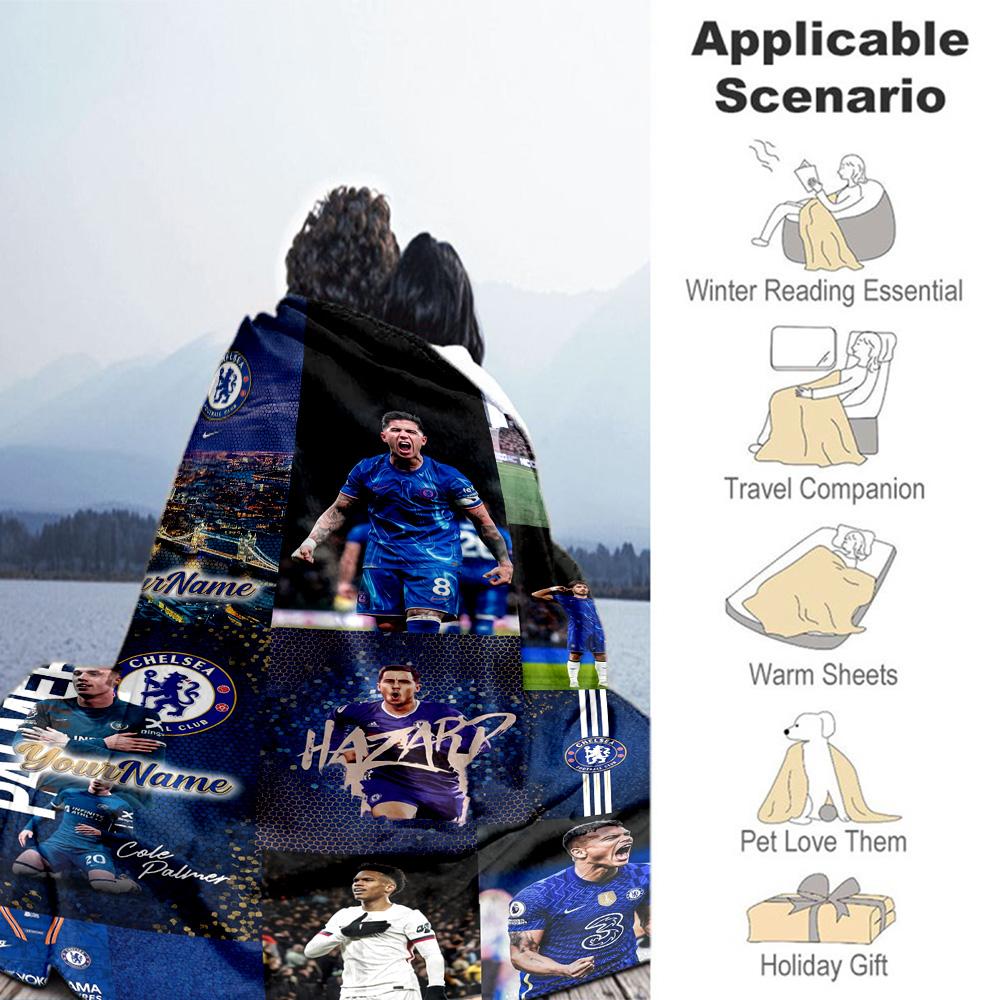 Chelsea Personalized Name Blanket Throw Personalized Blanket Durable Comfort Suitable for Livingroom Seaside Couch Office Chair