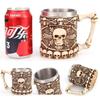 Skull Coffee Mug with 3D Bone Holder Design Creepy Beer Stein Cups Creative Halloween Decor | Mugs