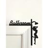 Black Wooden Bathroom Door Frame Ornament Window Pendant Decorative Pediment 1pc