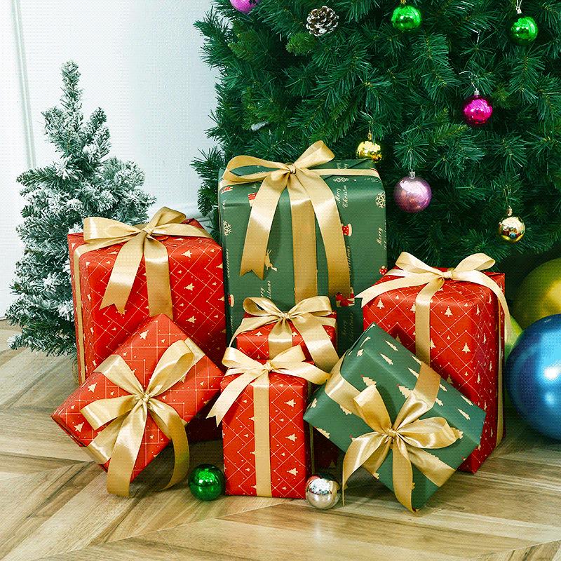 Festliches Band für Weihnachtsbaum & Geschenkverpackung - Elch & Weihnachtsmann Designs