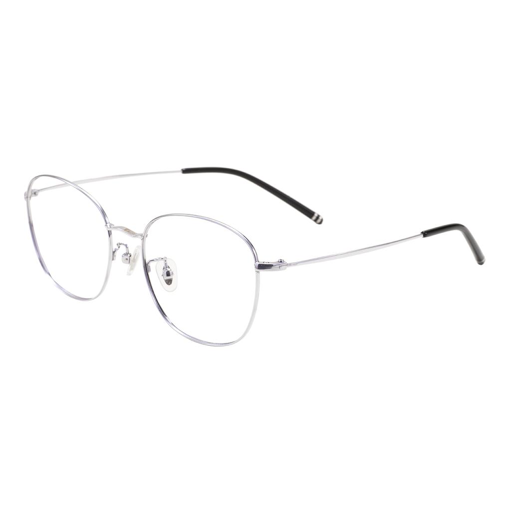 Retro Oval Large Women Metal Frame And Titanium Temples Eyeglasses Frame Full Rim Round Spectacle For Myopia Prescription Lenses