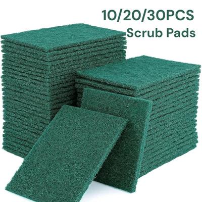 10/20/30PCS Household Kitchen Scrub Pads Oil Removal Dishwashing Pot Pads Scratch-Free Multipurpose Reusable Cleaning Dishrag