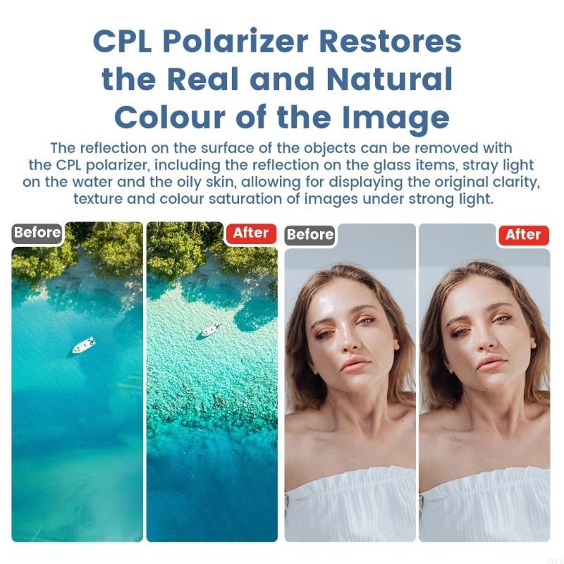 Scratch Proof CPL Camera Lens Filter 98% Light Transmission Water Resistant Coating for Insta360 AcePro2