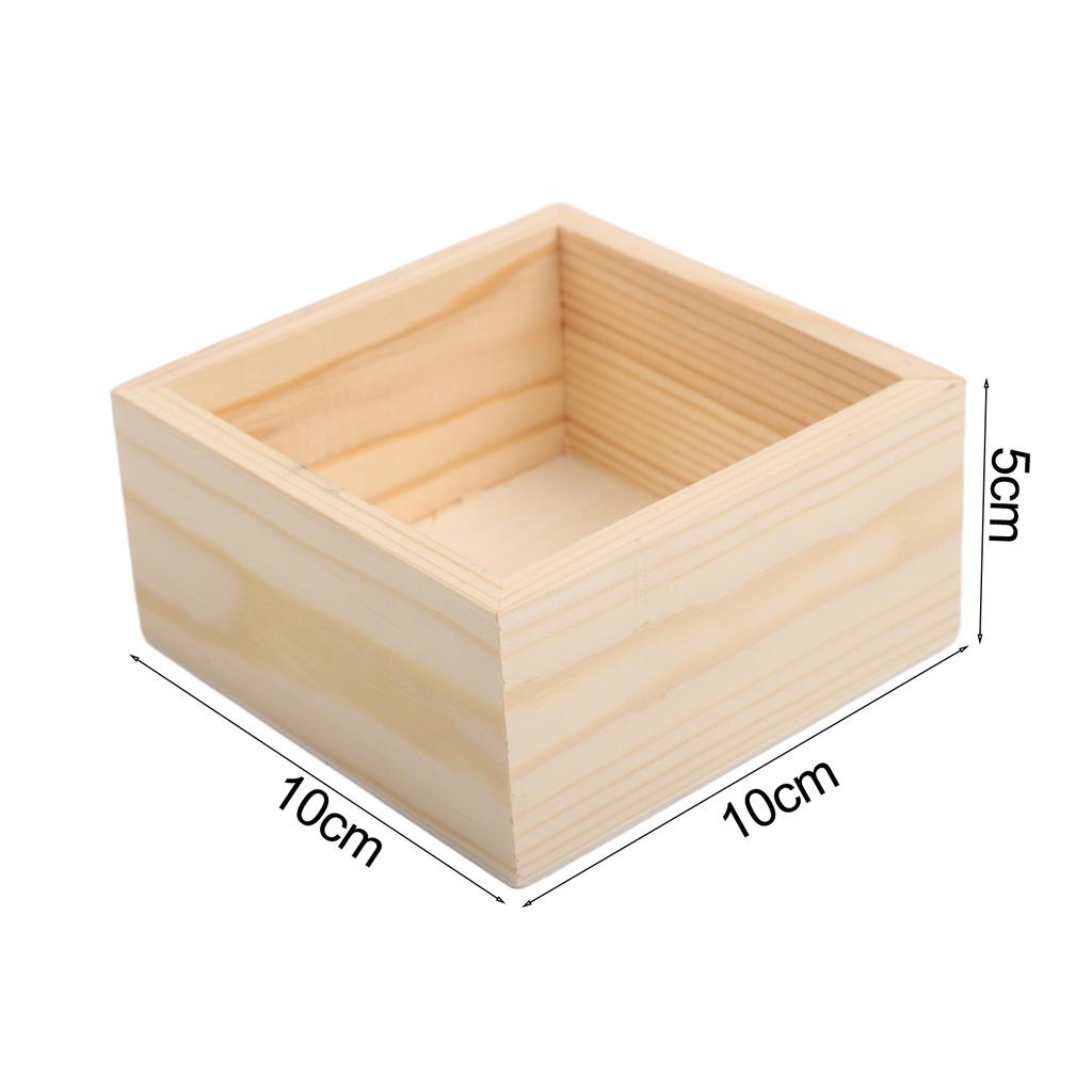 1 Pcs Wooden Tray Set Storage Box Modern Home Decor Square Succulent Organizer Square Storage Box Home Accessories