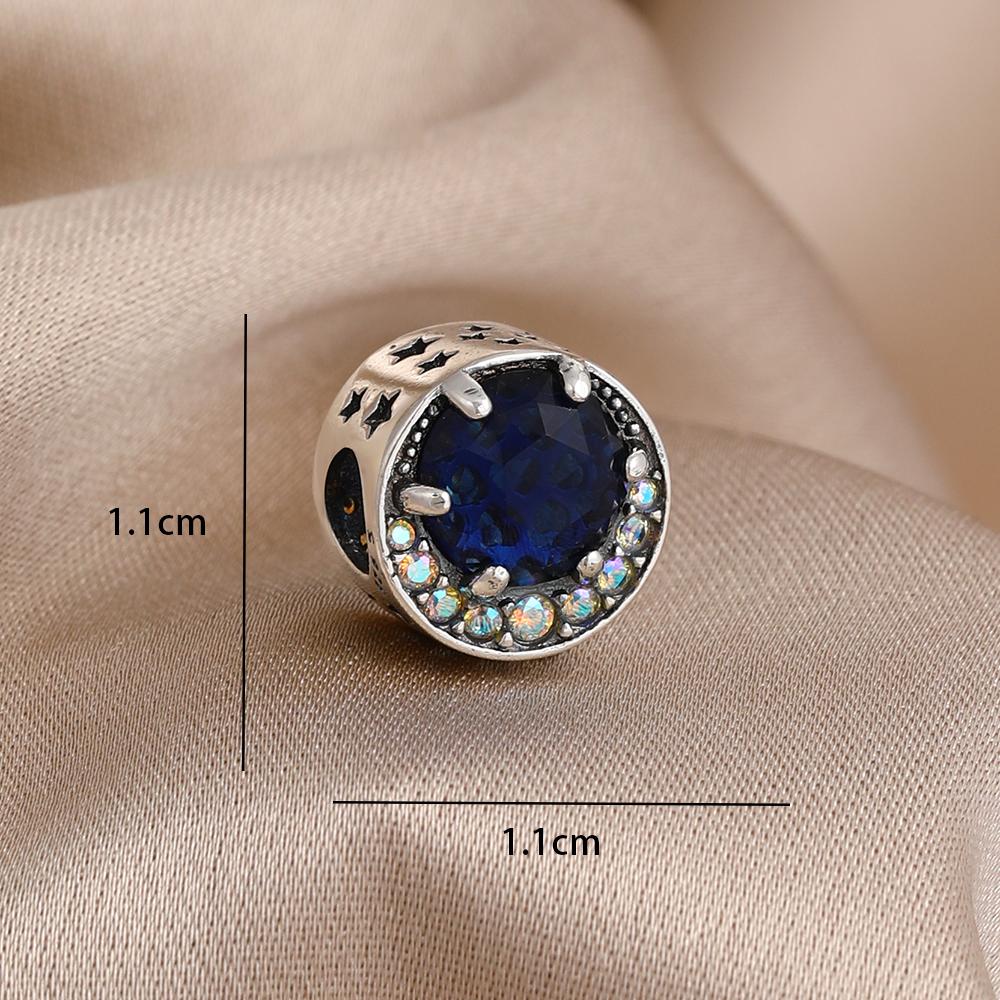 Blue 925 Silver Dolphin Octopus Turtle Swallow Pendant Bead, Suitable for European Bracelet DIY Women's Jewelry Accessories
