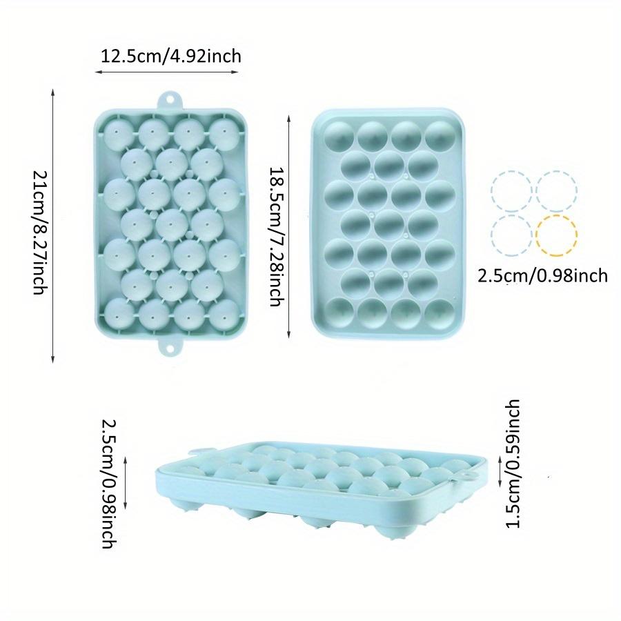 25 Grids Ball Ice Cube Mold Silicone with Cover Ice Storage Box Easy To Demould DIY Ice Ball Maker Grape Ball Handmade Soap Mold