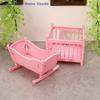 [TG820]1Set 1:12 Dollhouse Miniature Cradle Crib Surround Bed Furniture Bedroom Model Decor Toy Doll House Accessories