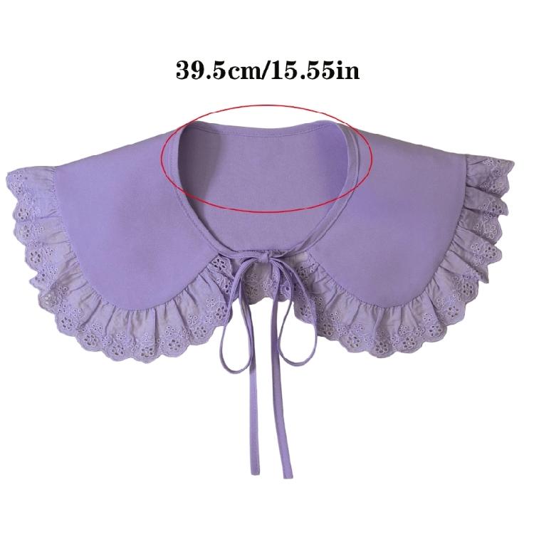 Modischer Spitzenbesatz Falscher Kragen Leichtes Layering-Accessoire Modisches Halsstück Für Blusen Jacken Und Besondere Anlässe