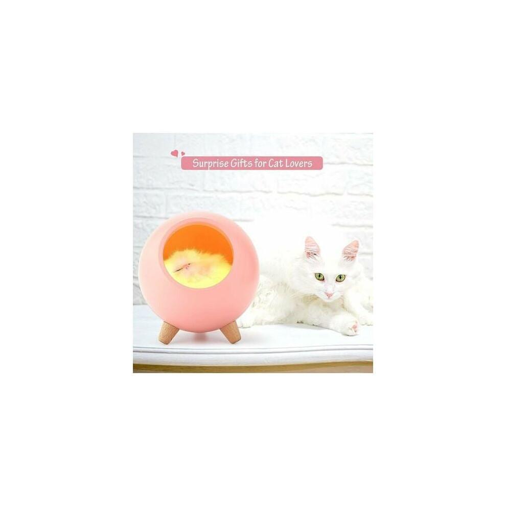 Creative Night Light Cat Design, USB Charging Bedside Table Lamp Rechargeable Night Light with Touch Dimming, Steplessly Dimmed Soft Light Decorative