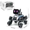 Eight Wheeled RC AI Robot Silver Remote Control Toy Dog Remote Control Robot  Children's Gift
