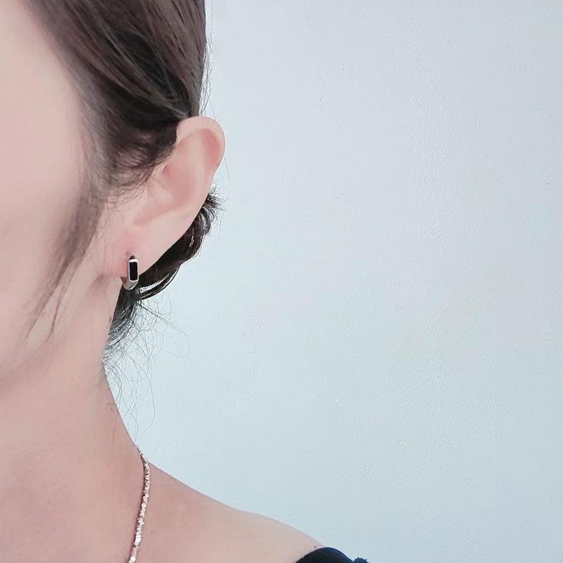 Unisex Light Luxury Minimalist Earrings Fashionable Personalized Hip Hop Premium Niche Design Temperament Ear Studs