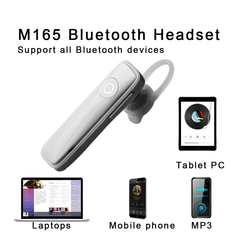 Bluetooth Headset Stereo Wireless Earplug Noise Reduction Unilateral Business Headset Tws Mini Portable M165 4.0 Sports
