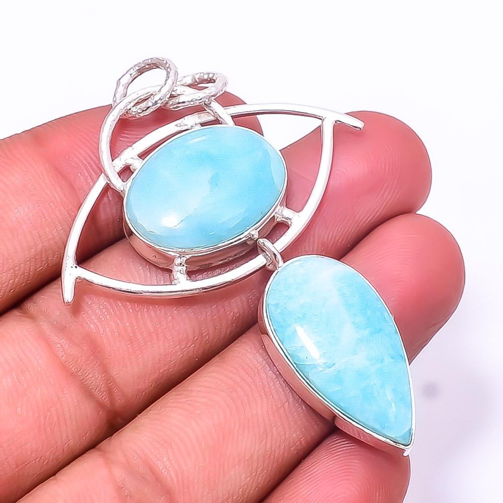 

Amazonite -Peru Designer Handmade 925 Sterling Silver Pendant 2.34 P12
