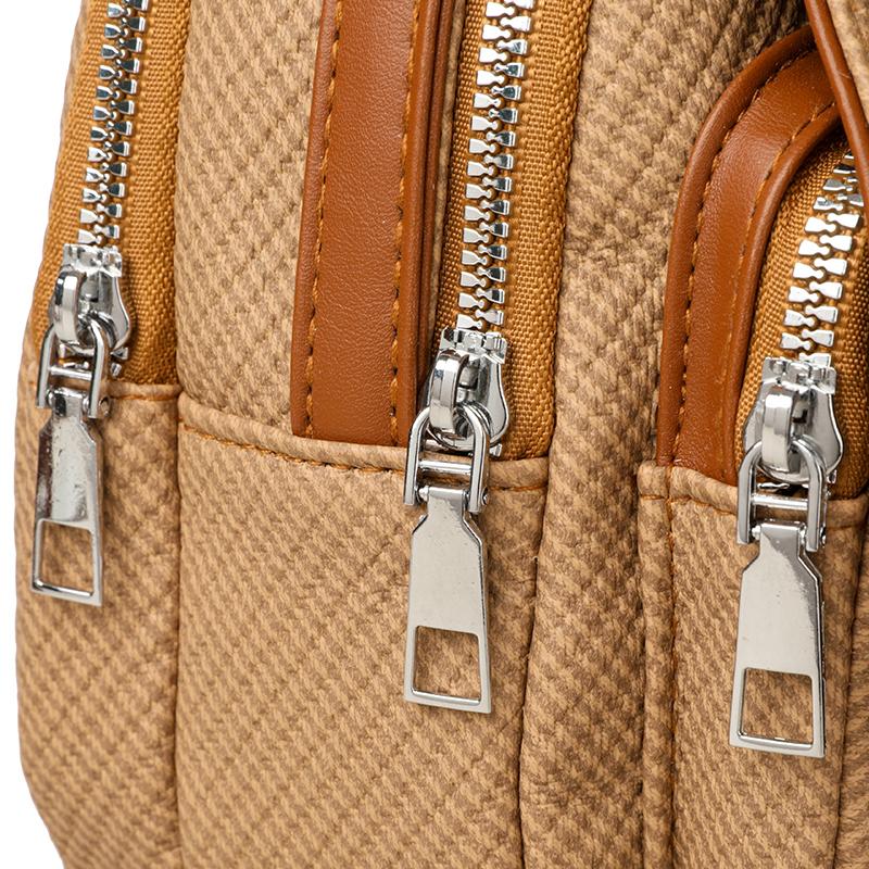 Women's PU Shoulder Bag Multi-compartment Double-use Handbag Soft Leather Crossbody Bag