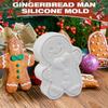Christmas gingerbread man silicone molds DIY Cement Gypsum Mould Craft Supplies Christmas Decoration for Beginner