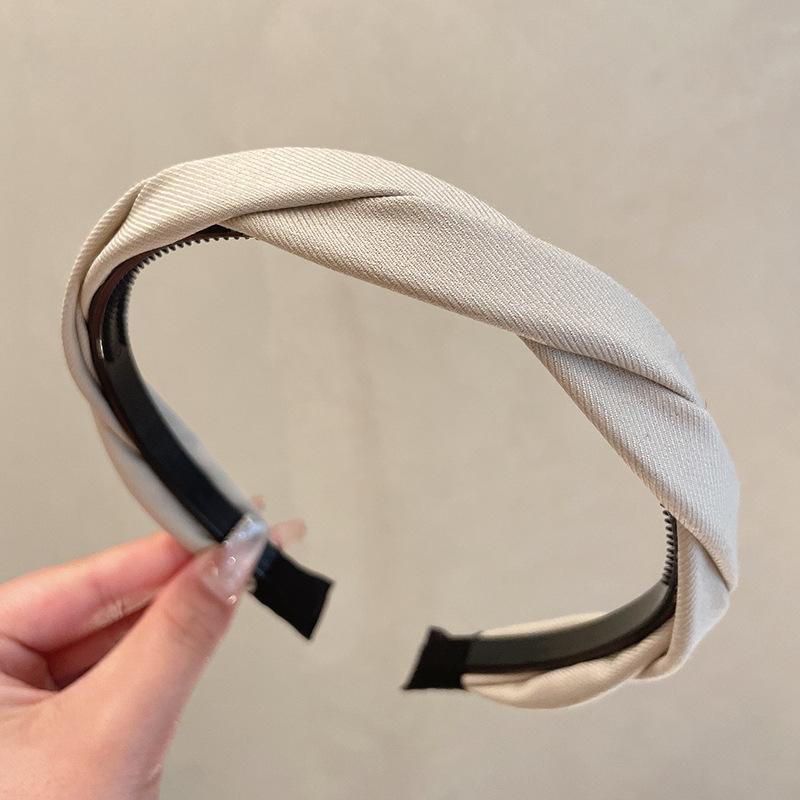 Solid Fabric Wrap Headband for Women Girls Sweet Elegant Headband Simple Hair Hoop Head Band Hair Ornament Fashion Accessories