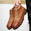 Luxury Brand Men Ankle Boots Top Quality Man Basic Boots Genuine Leather Men Shoes High Top Leisure Walk Botas Antiskid Sneakers