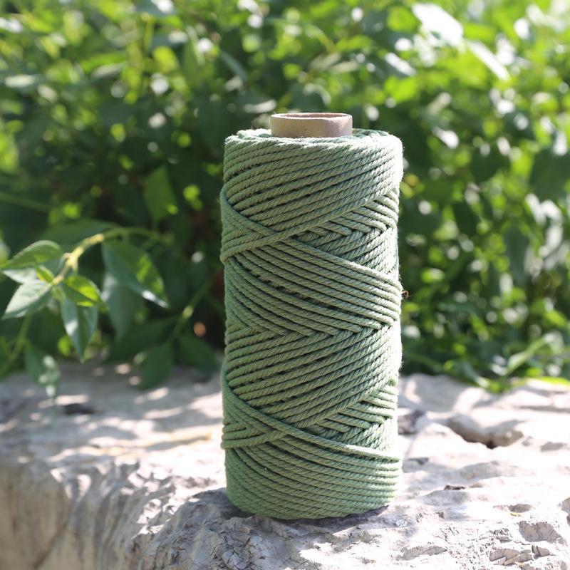 2 mm farbiges Baumwollfadenseil für selbstgemachte dekorative geflochtene Wandteppiche