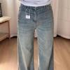 Women's Pear-Shaped Wide Leg Jeans - Plus Size, Slimming, Loose Fit, Autumn/Winter.