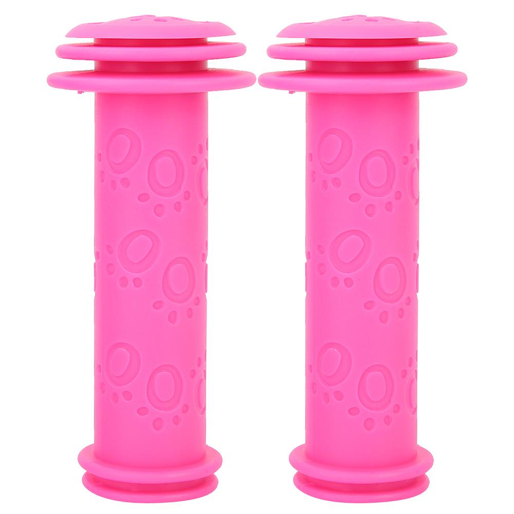 Children s Kids Bike Scooter Handle Bar Anti slip Grips Bicycle Handlebar Grips(rose red)