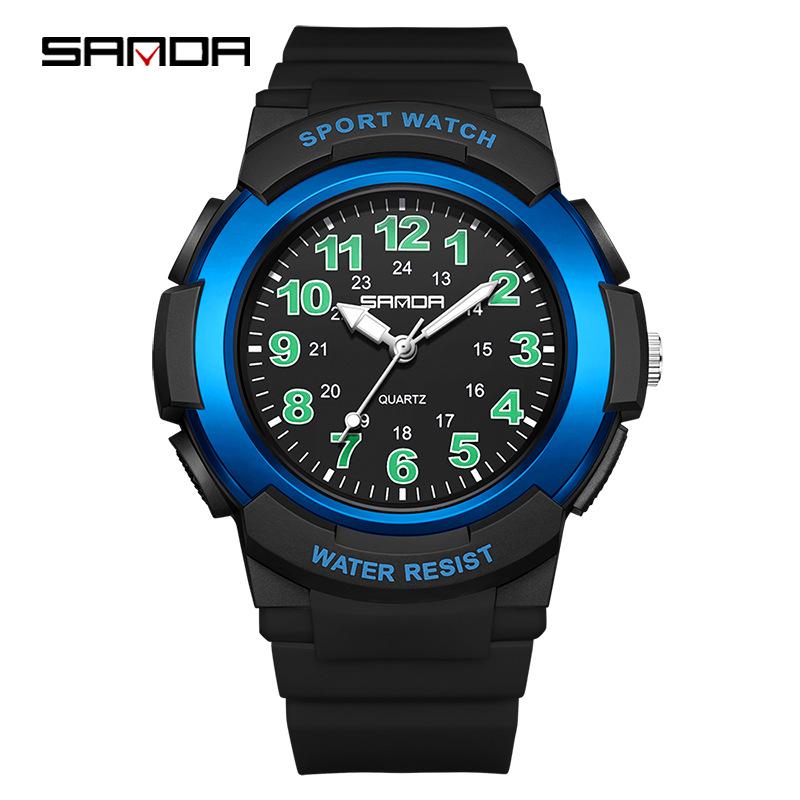 Sanda Cross-border Watches for Men, Women, and Teens - Fresh Style, Sporty Waterproof Electronic Quartz Watches, Fashionable for Students