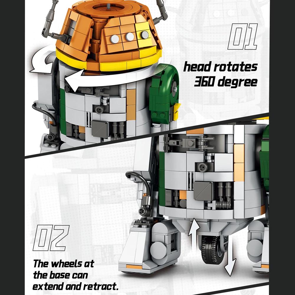 Chopper C1-10P Robot Building Blocks Sets Space War Assembly Brick Model Kit Toys Adults Kids Movie Fans Collectible Gift 988PCS