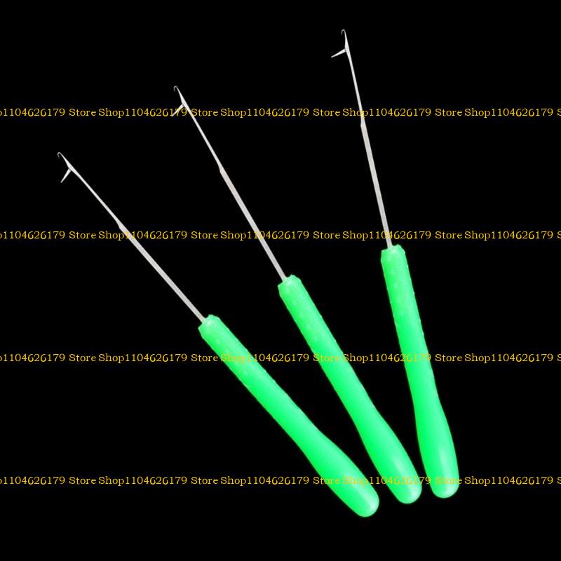 3Pcs Baits Boilie Drill Stringer Hook Needle Portable Fishing Splicing Needle Baits Drill Needle Baiting Rig Needle