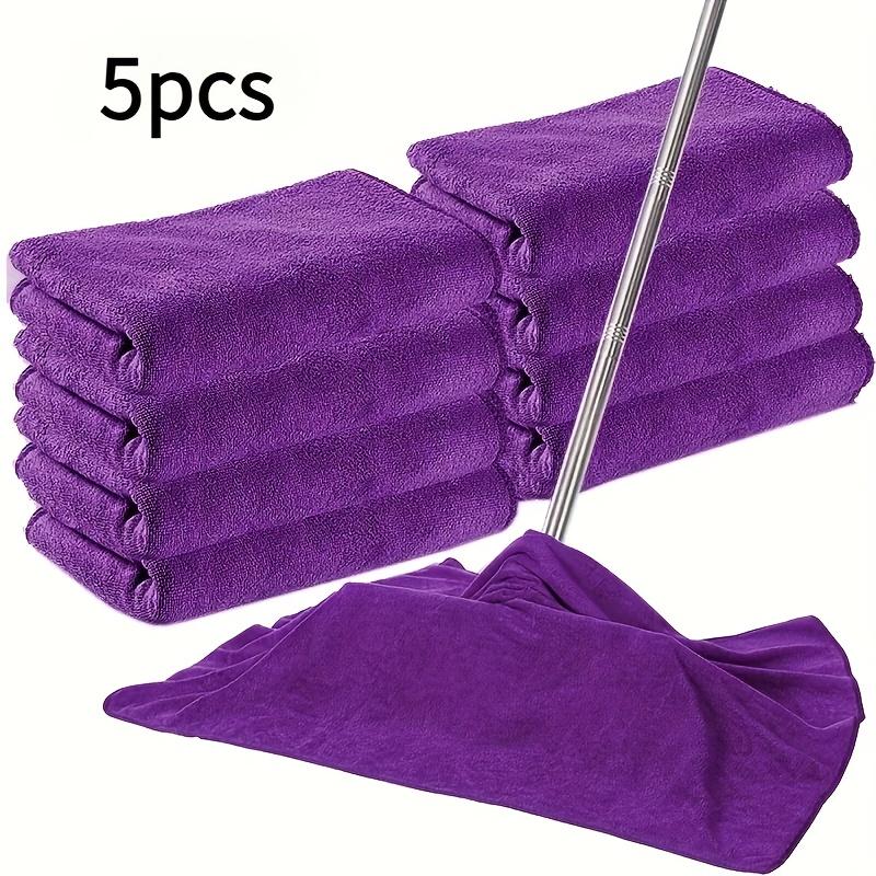 

high quality5pcs Microfiber Cleaning Cloths- Ultrafine, Super Absorbent& Lint-Free Towels for Scrubbing, Mopping& Window Cleaning- Quick-Dry, 5pcs фиолетовый