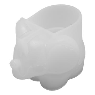 Molde de silicona flexible para caja de almacenamiento con forma de elefante para hacer manualidades y decoraciones.