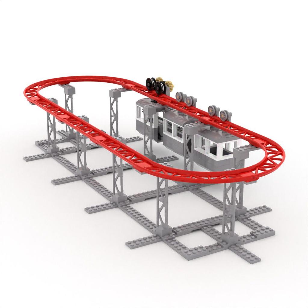 Technical With Motor Loop Roller Coaster Model Building Block Bricks Diy Model Toys Birthday Christmas Gifts