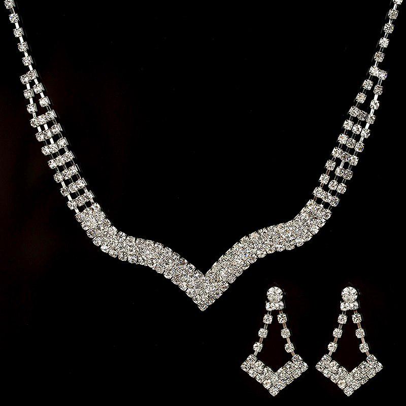 Fashion Rhinestone Full Rhinestone Necklace Chain Full Rhinestone